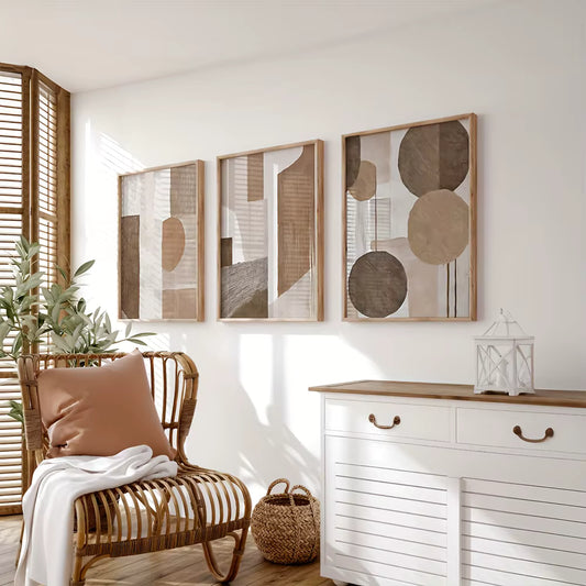 3-Piece Abstract Boho Wall Art